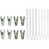 IKEA Slibb Yeşil Mandal Seti, Halka ile Asma Aparatı, 8'li Set, 10 cm, &Ccedil;amaşır Mandalı