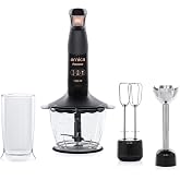 Arnica Panna Siyah Blender Seti, 1200 W, 1.3 L Hazne, Paslanmaz &Ccedil;elik Bı&ccedil;ak, Siyah