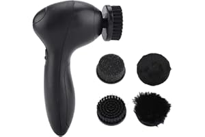 ZUNATE Cireuse à chaussures électrique, cirage de chaussures en cuir + kit de brosses 4 pièces, brosse en cuir brosse d'entretien des chaussures brosse de nettoyage pour chaussures en cuir sacs sièges auto