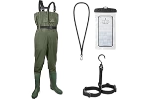 Vivikivi Fishing Waders for Men Waterproof, Nylon/PVC Hunting Chest Waders With Boots Breathable