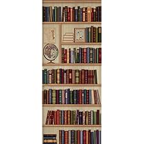 Adesivo 3D Porta Libreria - Pellicola Autoadesiva PVC, Design Libri Vintage, 90x200cm - Foto 6
