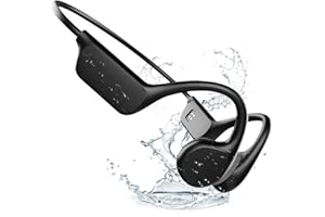 Crethink Bone Conduction Headphones for Swimming, Bluetooth 5.3 Wireless Underwater Headphone, IPX 8 Waterproof & Sweatproof, 10Hr Playtime for Swimming, Cycling, Running, Hiking(32G, Black)