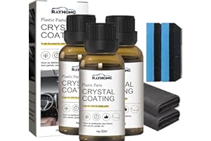 CAMIC Crystal Coating for Car, Plastic Parts Crystal Coating, Long Lasting Car Plastic Parts Care Agent, Plastic Parts Refurbish Agent (3 Pcs)