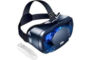 VR Brille Handy,3D Virtual Reality Headset,HD Anti-Blaulicht Linsen 3D VR Glasses Augenschutz Brille PC Unterhaltung mit kabelloser Fernbedienung,für iPhone Samsung Android 5,0-7,0 Zoll