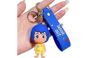 Xingbiyou Portachiavi Cartoon Inside Out, Ciondolo decorazione borsa,Portachiavi per Auto, Regalo per feste