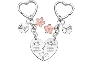 AeLion Birthday Gifts for Mum Mother Daughter Keyring Keychain Set for Women,Secret Santa Gifts Mothers Day Christmas Stocking Fillers Presents Daughter Gift from Mum, Mama Jewelry for Her
