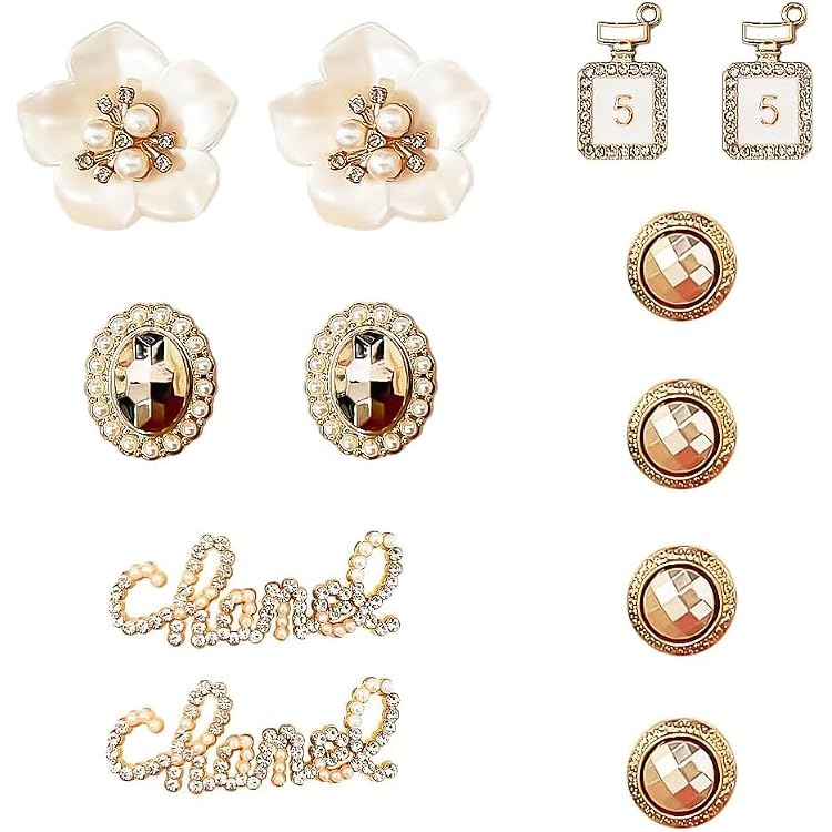TYXHXTF 12 Accessoires Chaussures Strass - Décorations Breloques Pour Sabots Et Chaussures, Cadeaux Fête