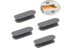 MOSTFUN 4 manijas de ventana autoadhesivas sin esfuerzo para puertas, armarios, puertas y cajones (gris)