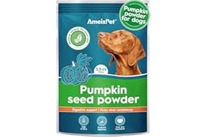 AmeizPet Pumpkin Powder For Dogs, To Create Pumpkin Puree, Fibre For Dogs Firm Stool, 100% Pumpkins Seed Powder For Good Bowel Work For Dog, Canned Pumpkins Alternative Made From Seeds 100g (3.5 Oz.)