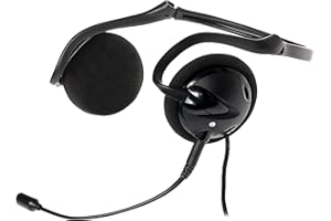 PROSOUND Behind the Head Headset with Detachable Microphone for work, office, PC/Laptop/Chromebook, Teams, Zoom, business meetings, call centers, online class