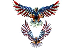 Veemoon 2 Pcs Réfléchissant Aigle Chauve Autocollants De Voiture Drapeau Américain Autocollant De Voiture Graphique Autocollants Décoratifs Stickers pour Voitures Auto Véhicule