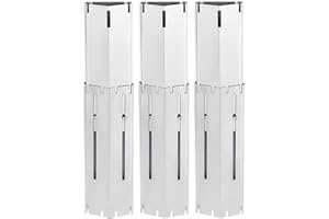 GriHero Universal Burner Cover Gas Grill Adjustable 30-53.3 cm Flame Diffuser for Charbroil, Enders, Landmann, Outback, Taino and Most Gas Grills, Stainless Steel Heating Plate Replacement Parts