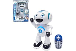 Lexibook - Powerman Master Interaktiver Spielzeugroboter, der im Kopf liest Spielzeug für Kinder Tanzen Spielt Musik Tier Quiz STEM Programmierbare Fernbedienung Roboter Junior - ROB25DE