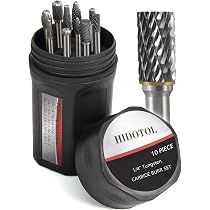 10 Pezzi Di Frese Rotanti A Doppio Taglio, Gambo Da 3 Mm, Testa Da 6 Mm Fresa In Metallo Duro Per Lavorazione Del Legno E Dei Metalli 85550534