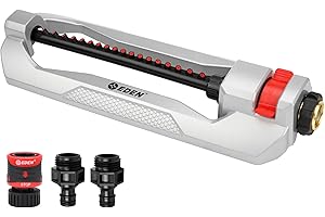 Eden 94110 Lawn & Garden Metal Osciallating Water Sprinkler for Yard