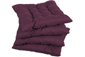 gutekissen Coussin de Chaise piqué carré Garniture pour chaises/bancs pour la Maison et Le Jardin Coussin d'assise Coussin d'assise de Jardin Nombreuses Couleurs (40x40, Violet, 4)