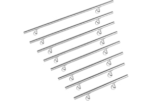 Aufun Corrimano Scale in Acciaio inox 100cm per corrimano esterno, balcone, parapetto Fissaggio a Muro, tasselli di Metallo - Aspetto inossidabile