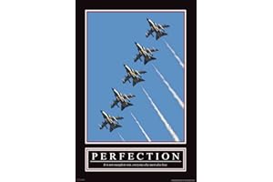 EMPIREPOSTER Perfection Motivational Jets myśliwiec samolot plakat - rozmiar cm