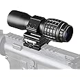 ACEXIER 5X Magnifier Scope Optics Scopes Riflescope Fits Sight with Flip-UP Mount Side fit 20mm Picatinny Weaver Rail