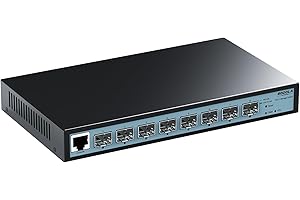 SODOLA 8-Port 10Gbit L3 Managed Switch mit 8X10G SFP+ Ports, Link Aggregation/QoS/VLAN/IGMP, Wandmontage, lüfterloser 10Gb Multi-Gig Netzwerkswitch Layer 3 Management