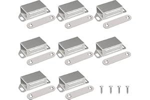 Magnetschnäpper Schranktür Magnet - LOOGI Magnetverschluss Türmagnete Türschließer Türmagnet Möbelmagnet, Edelstahl 10KG Stark Schrankmagnete für Schranktüren Schubladen Balkontür Möbel (8 Stück)