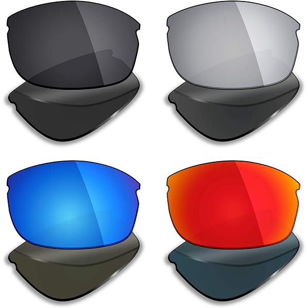 Mryok 4-Pair Polarized Replacement Lenses For Spy Optic Discord Sunglasses - Stealth Black, Fire Red, Ice Blue, Bronze Brown - View #7