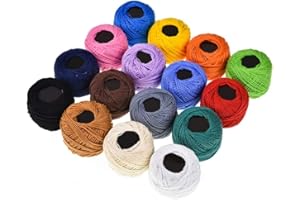 ARTIBETTER 16 Hilo metalizado para punto de cruz hilo seda floja kit de pulsera Gancho de crochet hilo de colores hilo de bordar portátil la Cruz suite cadena de pulsera colocar tejer