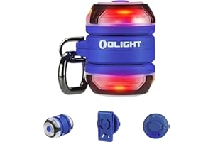 OLIGHT Gober 2 LED High Performance Safety Light with Magnetic Base and Backpack Clip, Multi-Color USB-C Rechargeable Flash Beacon Lamp for Hiking, Dog Walking, Running, Cycling (Blue)