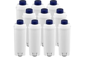 DEE.ROMG Lot de 10 filtres à eau pour machine à café DeLonghi, filtre à eau Delonghi Magnifica s DLSC002 pour machine à café De'Longhi ECAM, ETAM, EC, BC