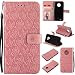 Produktbild 3D Flower Animal Cartoon Musterg Ledertasche Slim Retro Bookstyle mit Standfunktion Karteneinschub Magnetverschluss Flip Leder Wallet Hülle Schutzhülle Handyhülle für Moto G6