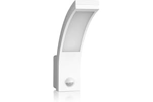 SEBSON LED Utomhuslampa med Rörelsedetektor - Vägglampa vit 15W 1000lm kallvit 5800K - IP65 Yttervägglampa med Sensor 9m / 14