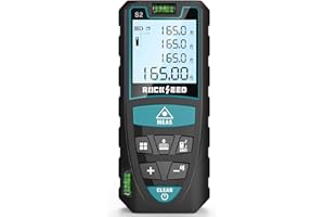 Lasermätare 50M,RockSeed Digital Laser Distance Meter med 2 Bubble Levels,Bärbar Laser Avståndsmätare med M/in/Ft enhetsväxli