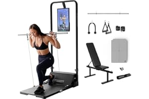 Speediance Smart Home Gym System, Gym Monster Multifunktionale Smith Maschine Home Gym Power Cage, Tragbare Kabelmaschine für Home Workout, Ganzkörper-Krafttraining Fitness