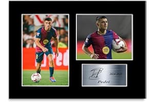 GENERIC Fotografía con autógrafo de jugador de fútbol Pedri 2024-2025, tamaño A4, regalo para los aficionados del Barcelona