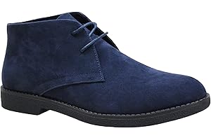 EVOGA Scarpe Polacchine Uomo Scamosciate Calzature Inglesine Casual Eleganti