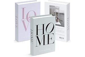 ENUTROF Deko Bücher 3er Set Dekorative Bücher Dekobücher Deko Buch Fake Dekobücheer mit Aufbewahrung Stapelbar für Büro Wohnkultur Bücherregal Couchtisch Display Regale