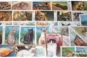 PROPHILA COLLECTION Motives 50 Divers Chats Timbres (Timbres pour Les collectionneurs) Chats/Grands félins (Lions/Tigres/léopards...)