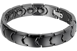 OIDEA Bracciale Braccialetto per Uomo Semplice ed Elegante Bracciale Catena in Acciaio Inox Grande Larghezza Ceramica Bianco Regalo Perfetto