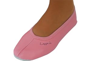 Lappade Schwarz, Weiß, Jeansblau, Rosa, Lila, Rot Gymnastikschuhe, Schläppchen, Turnschläppchen mit Ledersohle Gr. 28-46