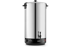 Klarstein KonfiStar 60 - Stérilisateur automatique, Distributeur boissons chaudes, 60 L, 30-110 ° C, Conservation à chaud, acier inoxydable