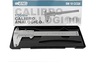 ECHO ENG Calibro analogico da 150 mm calibro a corsoio calibro professionale calibro in Acciaio per misurazione esterna, interna, profondità - echoENG - SM 10 CCQ0