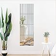 40x30cm 4pcs Full Length Wall Mirrors, Floor Mirrors for Walls Acrylic Plexiglass Body Mirror Wall-Mounted Frameless Wardrobe Door Large Long Mirror Home Workout Gym Mirror Dorm Tile