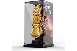 Gettesy Acrilico Teca Compatibile con Lego 76191 Super Heroes Marvel Guanto dell'Infinito di Thanos, A Prova di Polvere Vetrina in Acrilico Acrylic Display Case (Non Modello)