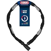 ABUS 563454-1500/60_Web_Black 4 mm Key Chain Coated Black Fabric | Bicycle lock with 4 mm chain, automatic closing, special s
