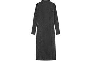 SPRINGFIELD Vestido Midi con Cuello Perkins Y Abertura En El Lateral Inferior Mujer