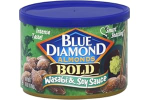 BLUE DIAMOND ALMONDS Blue Diamond, Almonds, Bold Wasabi & Soy, 6 ounce Can (Pack of 2)