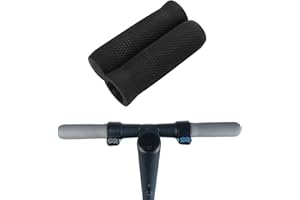HYGJ MotuTech 1 par Grip manillar para Segway Ninebot ES1 ES2 ES3 ES4 ES22 ES25 Scooter eléctrico antideslizante suave silicona (negro)