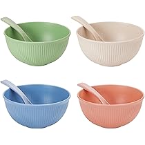 Set Di 4 Ciotole In Plastica Per Cereali - Infrangibili, Microonde E Lavastoviglie Safe, 12 Oz