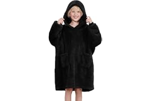 Tuopuda Bluza z kapturem oversize, bluza damska, męska, koc, bluza z kapturem, długi rękaw, bluza z kapturem, oversize, z kieszeniami, super miękka, przytulna, ciepła bluza z kapturem