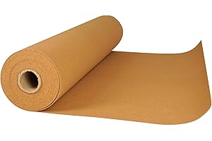 acerto 16090 Rouleau de liège pour l'isolation acoustique - 10m x 8mm * Isolant thermique * Hautement élastique * Rouleau de liège antipolluant | Rouleau de liège comme sous-couche isolante, sous-couche de parquet, sous-couche de